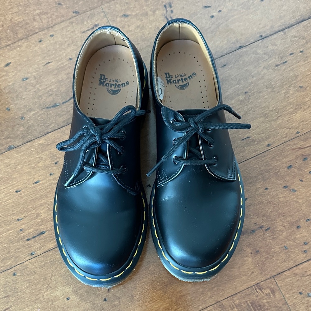 Dr. Martens Black Leather Flats